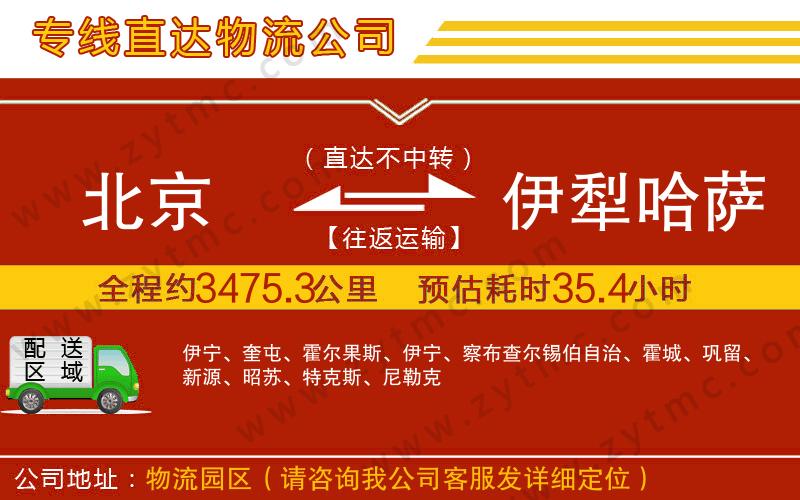 北京到伊犁哈薩克自治州物流專線