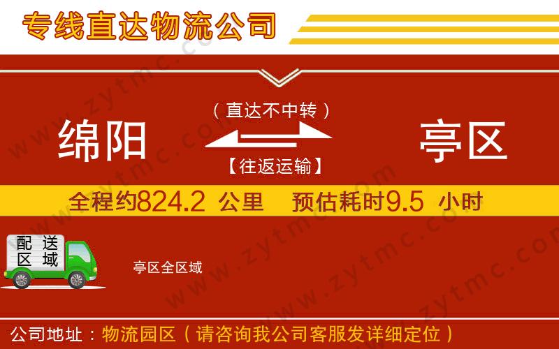 綿陽(yáng)到猇亭區(qū)物流專線